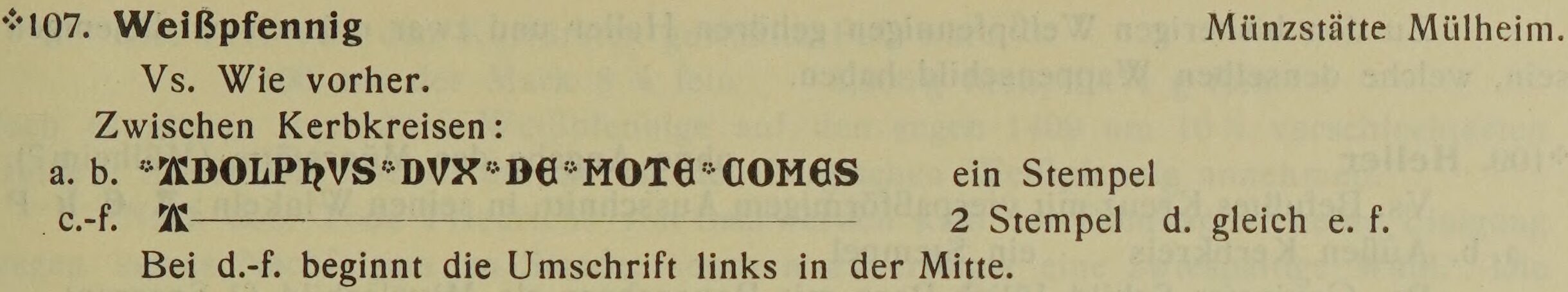 Scan-Ausschnitt der Vorderseite zu Katalognummer 107
