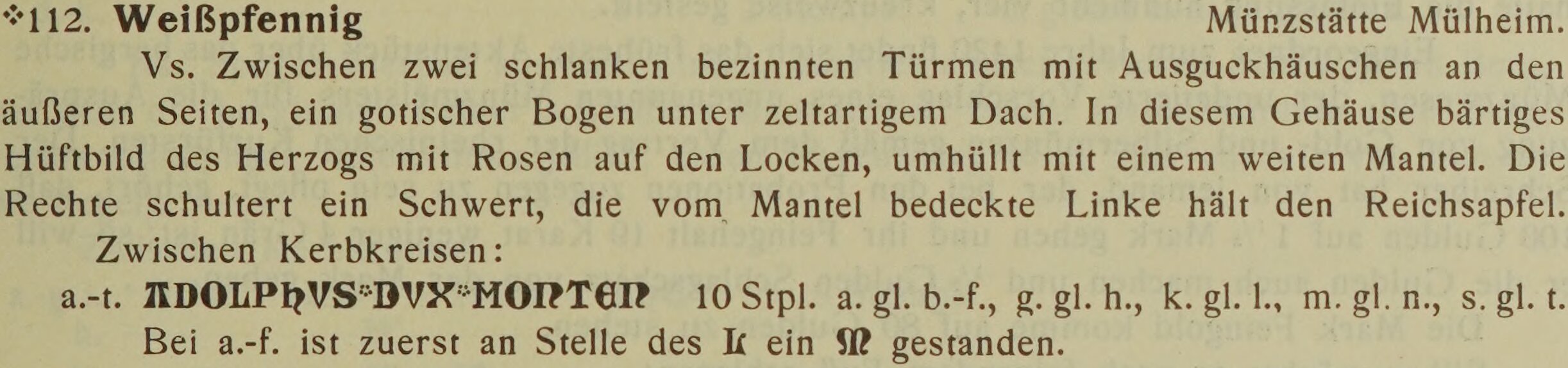 Scan-Ausschnitt der Vorderseite zu Katalognummer 112