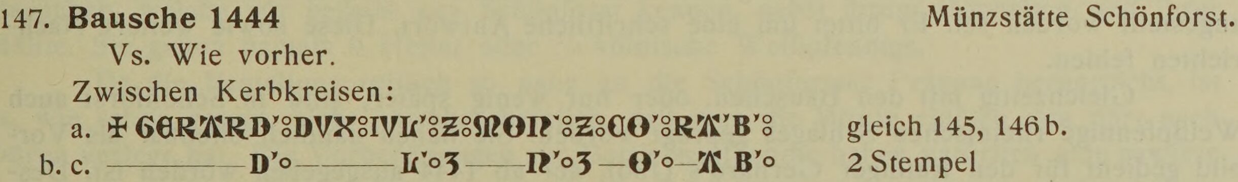 Scan-Ausschnitt der Vorderseite zu Katalognummer 147
