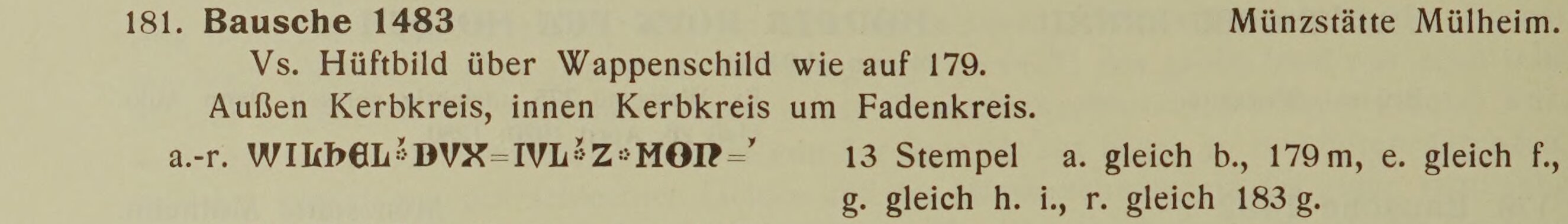 Scan-Ausschnitt der Vorderseite zu Katalognummer 181