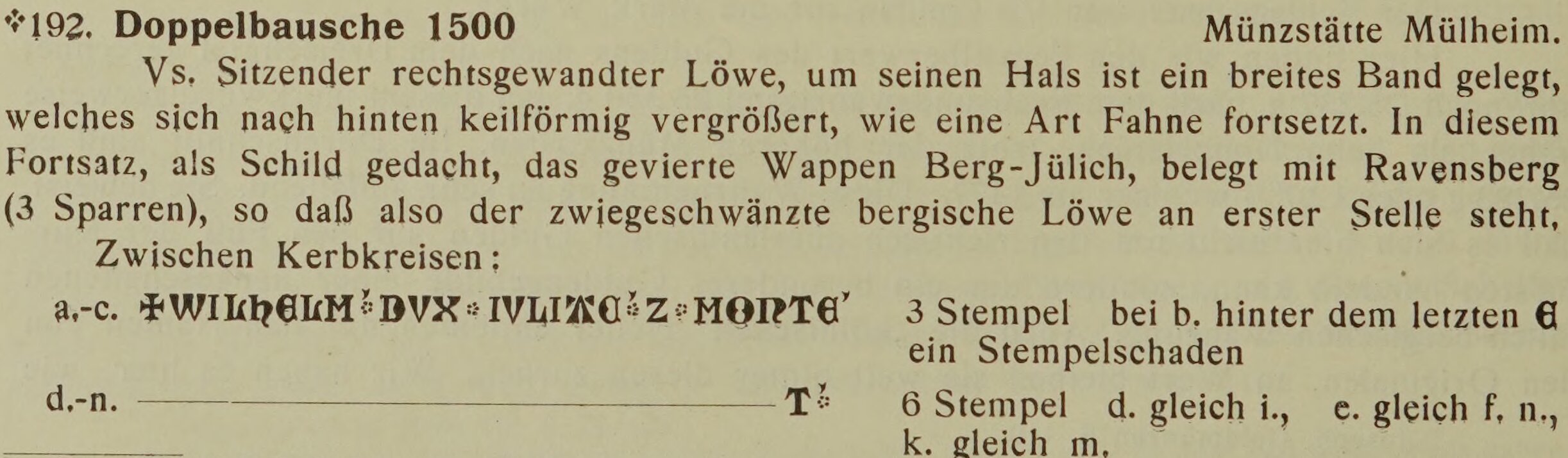 Scan-Ausschnitt der Vorderseite zu Katalognummer 192