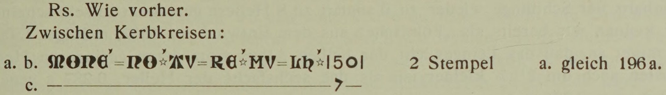 Scan-Ausschnitt der Rückseite zu Katalognummer 197