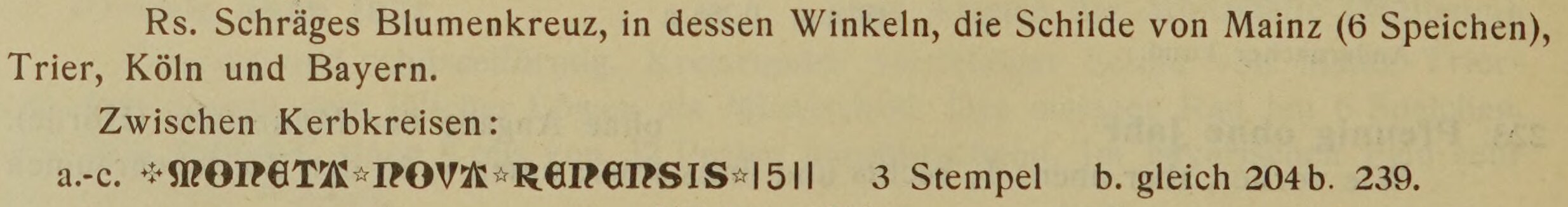 Scan-Ausschnitt der Rückseite zu Katalognummer 226