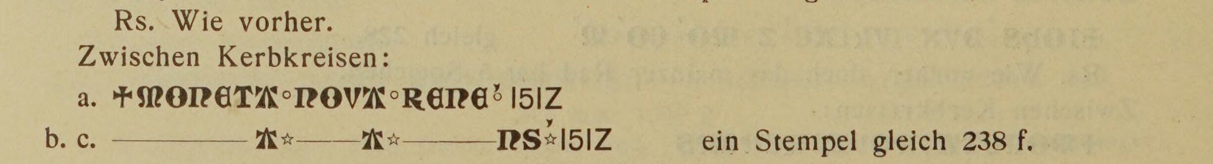 Scan-Ausschnitt der Rückseite zu Katalognummer 234