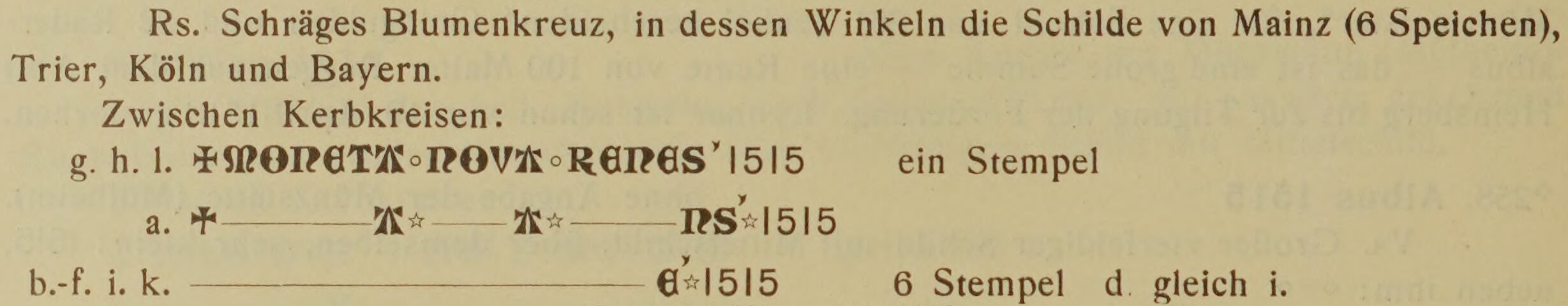 Scan-Ausschnitt der Rückseite zu Katalognummer 261