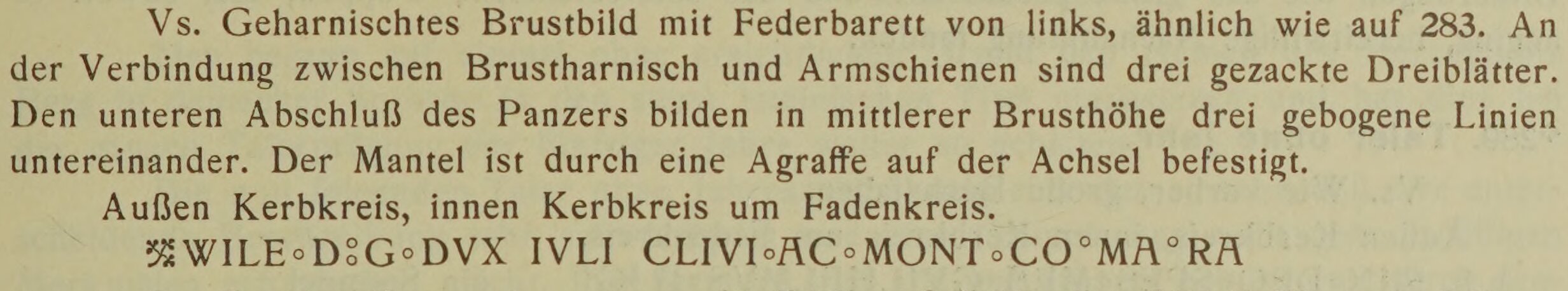 Scan-Ausschnitt der Vorderseite zu Katalognummer 287